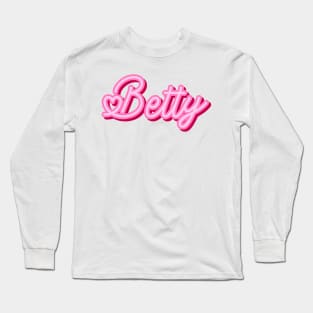 Betty name pink heart Long Sleeve T-Shirt